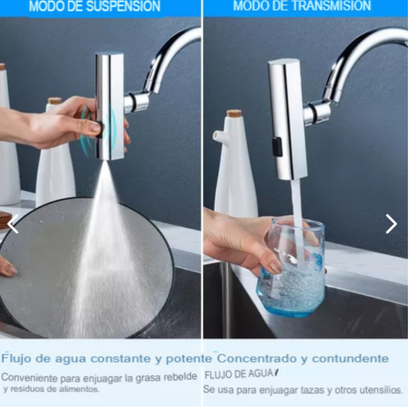 Grifo Flujo Cascada Ancho