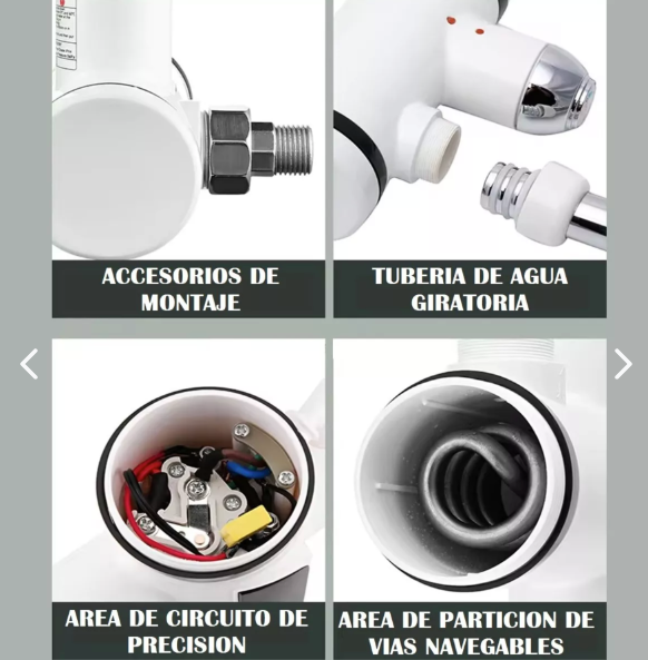 Grifo Lavaplatos Eléctrico Agua Caliente