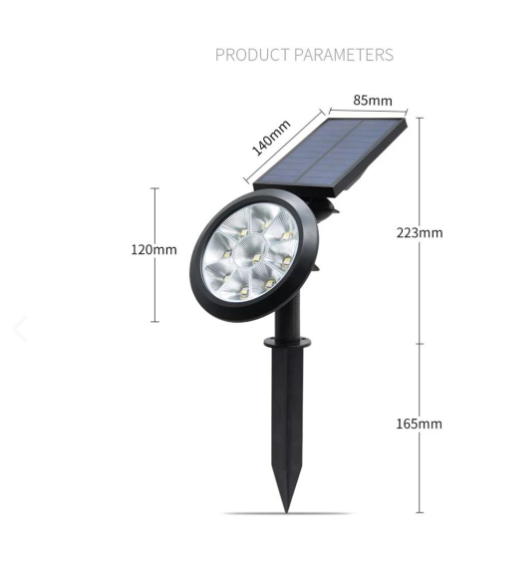 Focos solares impermeables LED RGB