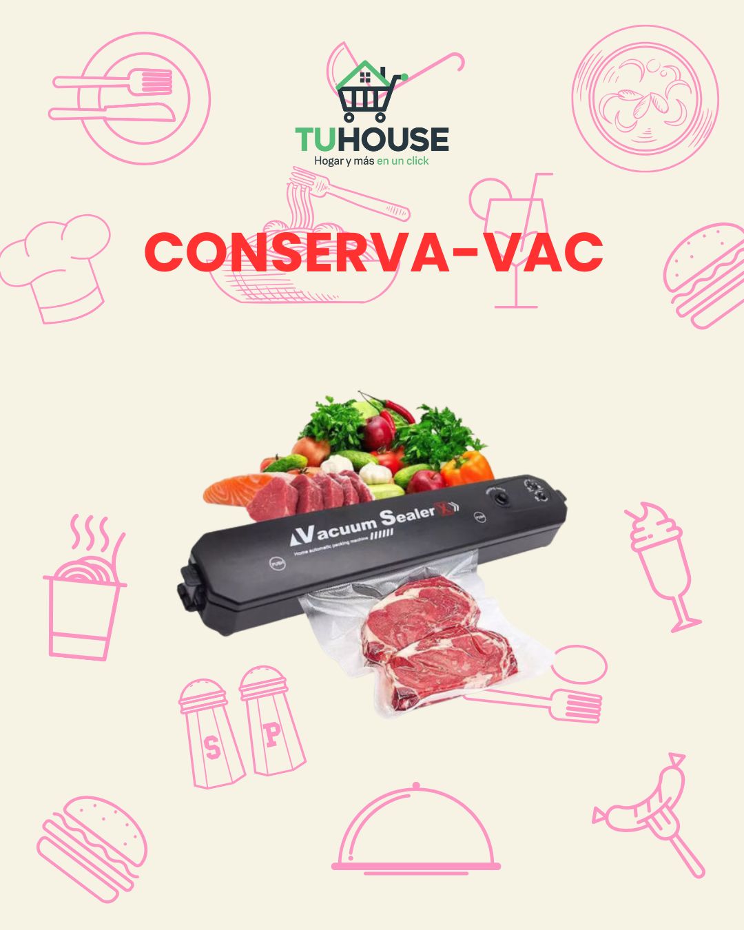 CONSERVA-VAC (MAQUINA SELLADORA AL VACIO)