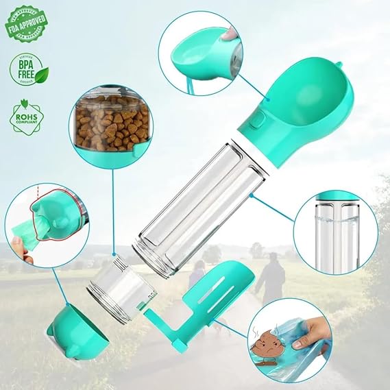 PetPaseo 3 en 1 (Botella para mascotas multi-función)