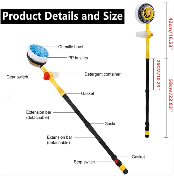 CEPILLO LAVADOR  DE AUTO y CASA 360ª