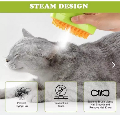Cepillo Automático Para Gatos Vapor 3 en 1
