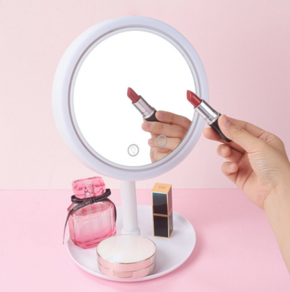Espejo de Maquillaje giratorio luces LED