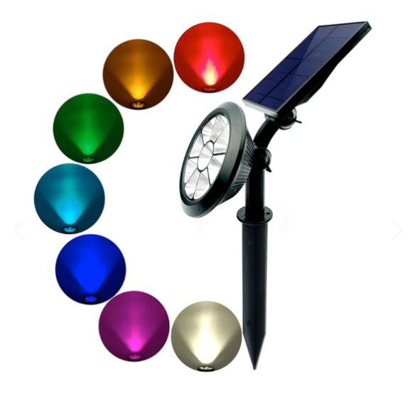 Focos solares impermeables LED RGB
