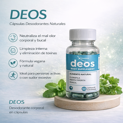 Desodorante Corporal DEOS 60 Cápsulas